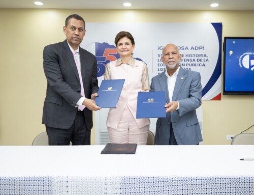 Raquel Peña encabeza firma de acuerdo entre Indotel y ADP para capacitar a más de 1,400 docentes en competencias digitales